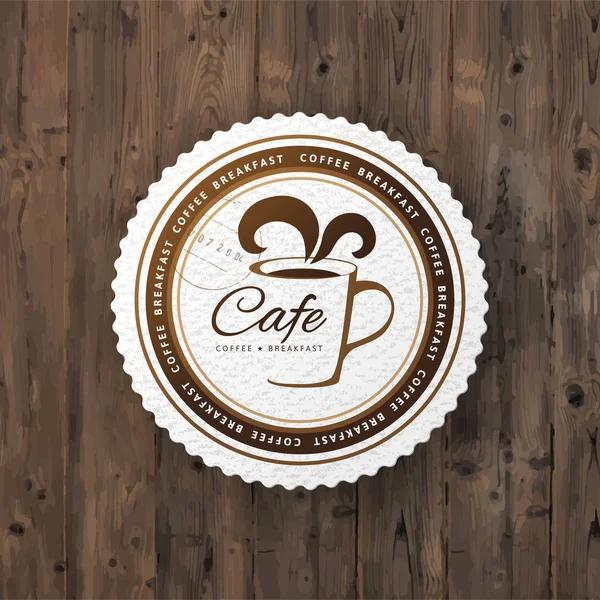 Cafe round sign — Stock Vector