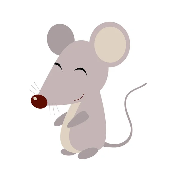 Ποντίκι σε άσπρο φόντο — Διανυσματικό Αρχείο