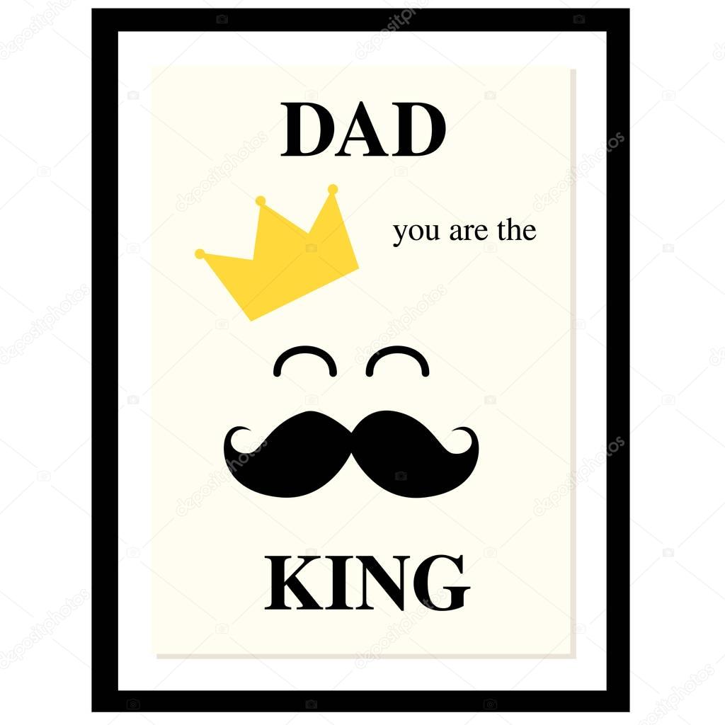Black icon dad isolated on background. Fashionable simple symbol vector buttons web design web site or mobile application. A poster on the wall dad
