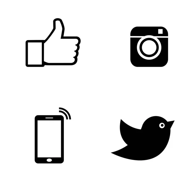 Siyah simge vektör çizim seti 