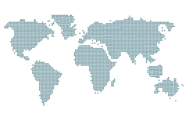Noktalı Dünya Haritası. Dünya harita mavi. Dünya harita vektör. Dünya harita düz. Dünya Haritası şablonu. Dünya harita illüstrasyon. Dünya harita businnes. Dünya harita Infographic. — Stok Vektör