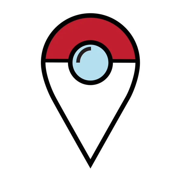 Samara, Rússia - 4 de agosto de 2016: Ícone de Pokeball sobre fundo branco.  Um Pokeball usado