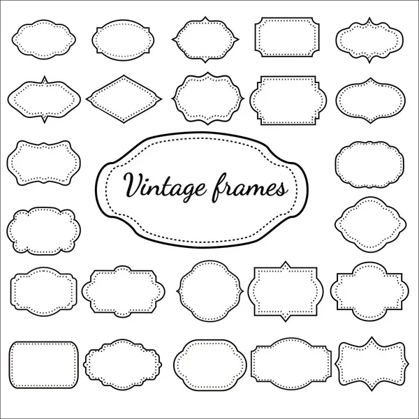 Set of decorative vintage frames — Stock Vector