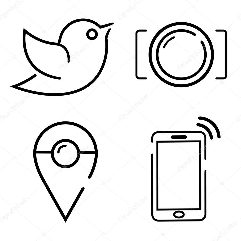Black vector buttons for your site