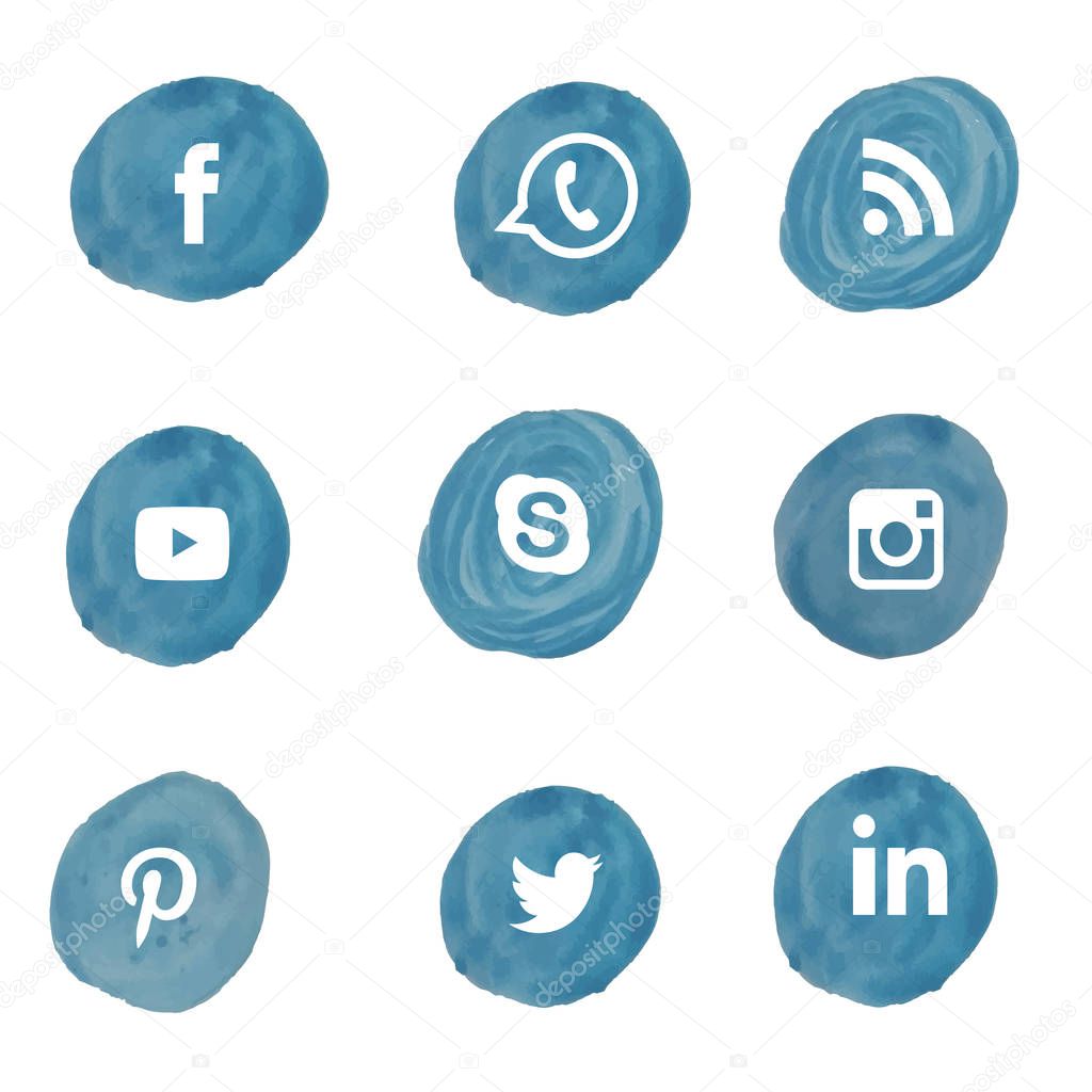 Button for a site on blue background