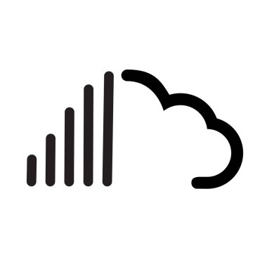 Şematik bulut. Vektör. sembol