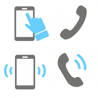 Beyaz arka plan üzerinde izole trendy düz stil telefon simgesini. Telefon simgesi tasarım, logo.