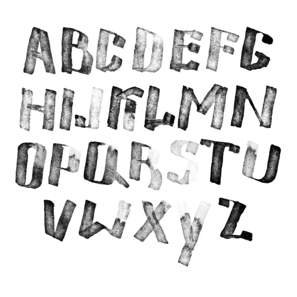 Buchstabensatz Alphabet Aquarell — Stockfoto