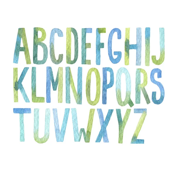 Set Letters Alphabet Watercolor — Stock Photo, Image