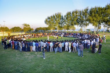 Istanbul'da Orta Asya Türkmen güreş