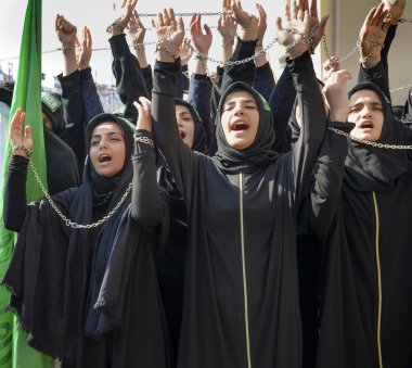 Müslümanlar dünya çapında işaretleri Aşure Istanbul Şii topluluk.