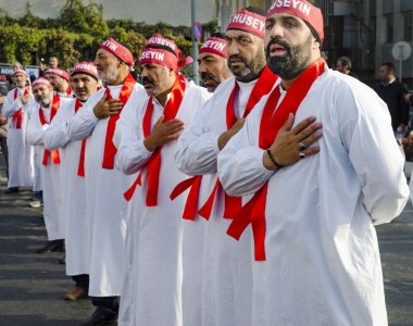 Muslims worldwide marks Ashura Istanbul Shiite community. clipart