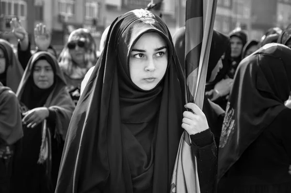 Ashura menandai komunitas perempuan Muslim Istanbul . — Stok Foto