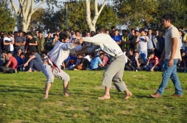Orta Asya Türkmen çayır güreş Istanbul'da yapıldı