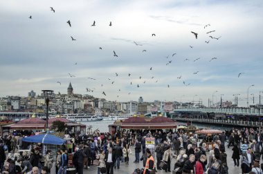 Eminönü ızgara balık sandviç yeme