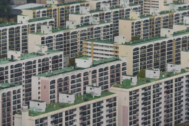 Seul 'de yüksek yoğunluklu apartmanlar.