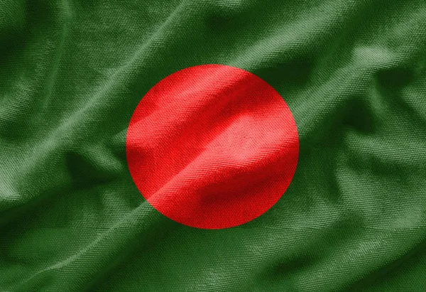 Прапор Бангладеш. Прапор має докладну реалістичні тканина текстури — стокове фото
