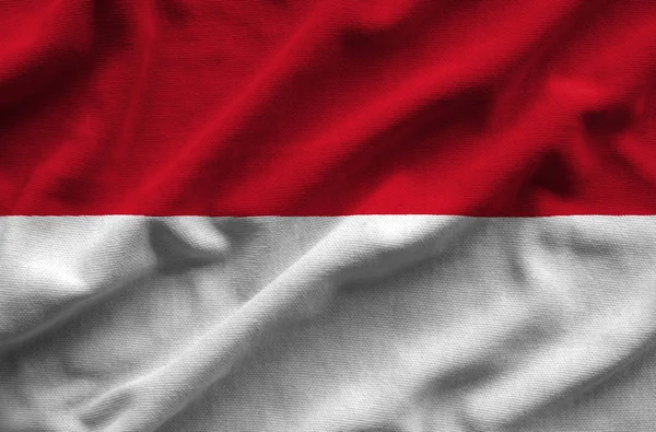 Bandiera dell'Indonesia. Bandiera ha una trama dettagliata tessuto realistico . — Foto Stock