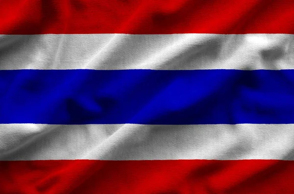 Flag of Thailand. Flag has a detailed realistic fabric texture.