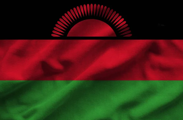 Прапор Малаві. Прапор має докладну реалістичні тканина текстури. — стокове фото