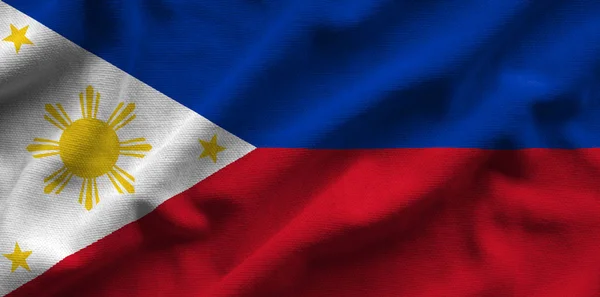 Flag of Philippines. Flag has a detailed realistic fabric textur