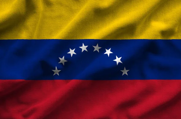 Flag of Venezuela. Flag has a detailed realistic fabric texture.