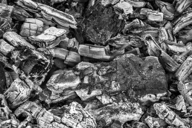 Ve yangın alev yanan odun