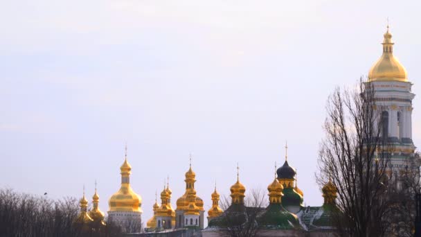 Domes Of Kiev-Pechersk Lavra. — Stockvideo