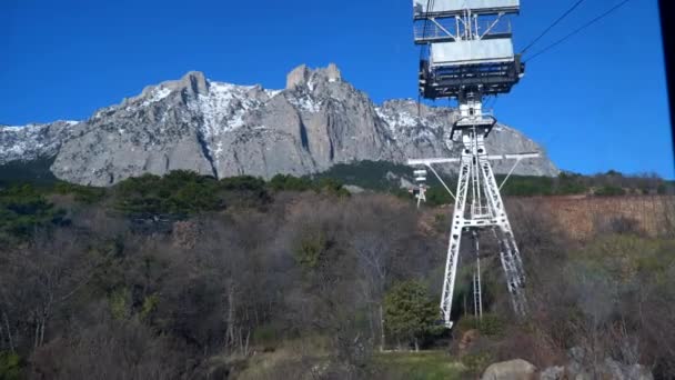 Hegymászás a Mount Ai-Petri felvonó — Stock videók