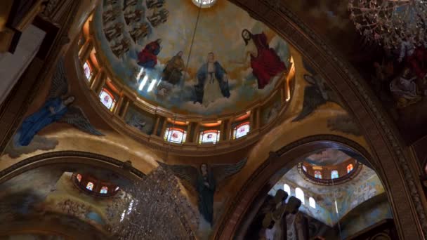 The interior Coptic Orthodox Church of Sharm el-Sheikh — Stock Video