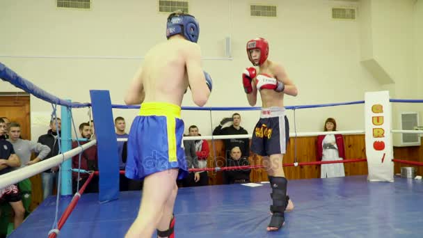 Deux adolescents sur le ring se sucent dessus — Video