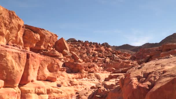 Montañas del Sinaí. Cañón de color — Vídeos de Stock