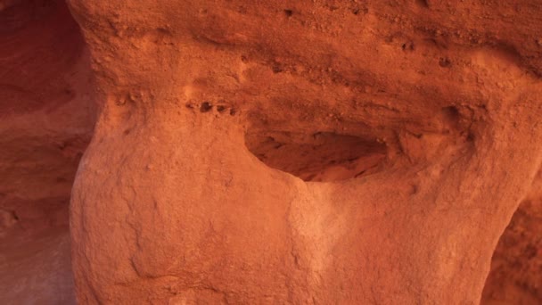 Klippformationer i färgade Canyon Sinai Egypten — Stockvideo