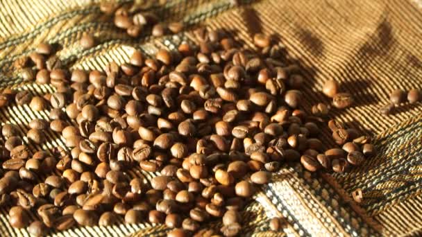 Kávové zrna klesají — Stock video