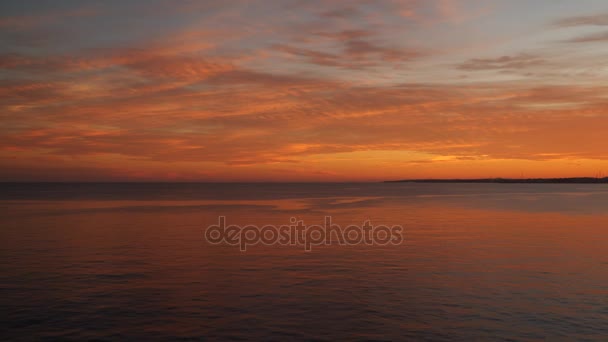Sunset over the sea. Sinai Egypt — Stock Video