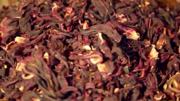 Гібіскус чай трав'яний чай — стокове відео