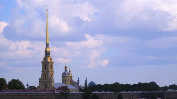 St. Petersburg 'daki Peter ve Paul kalesi. — Stok video