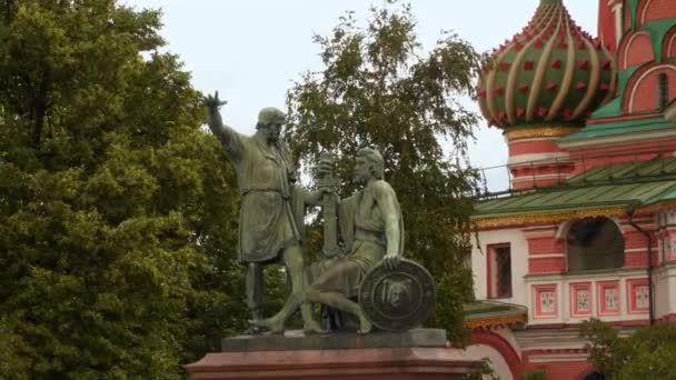 Monument minin och pozharsky — Stockvideo