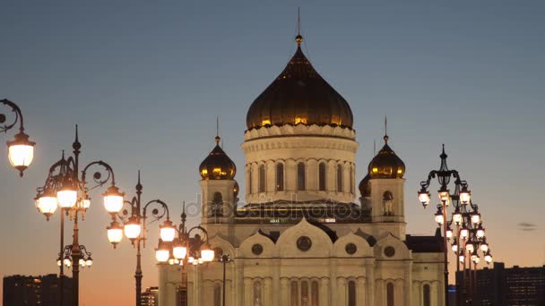 A catedral de cristo o salvador em moscow. — Vídeo de Stock