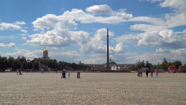 Victory Park on Poklonnaya Hill — Stock Video