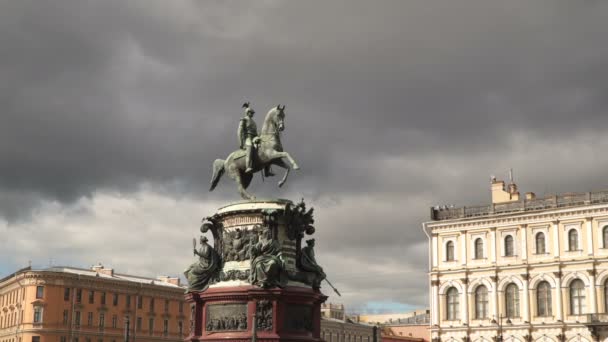 El monumento a Nicolás I — Vídeo de stock