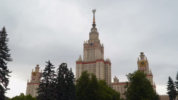 Construção Lomonosov Moscow State University — Vídeo de Stock