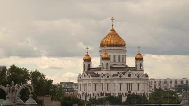 Christ the Savior Cathedral in Moscow — Stock Video