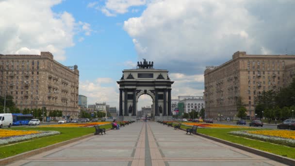 Триумфальная арка Москвы — стоковое видео