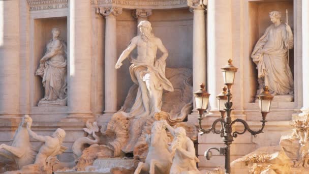 Fontana Trevi Più Grande Fontana Roma — Video Stock