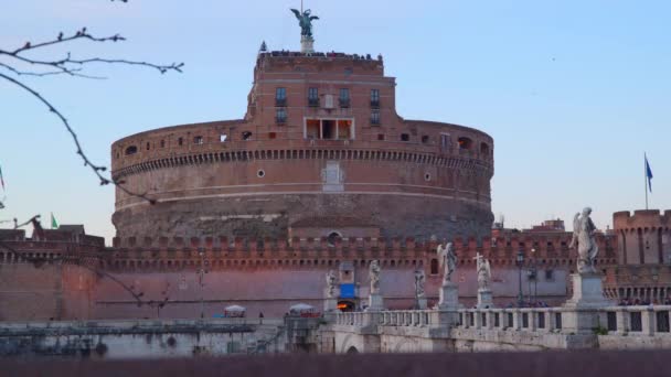 Hadrian Mozolesi Genellikle Castel Sant Angelo Bilinen Çok Yüksek Bir — Stok video