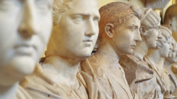 ローマのバチカン美術館の彫像 — ストック動画
