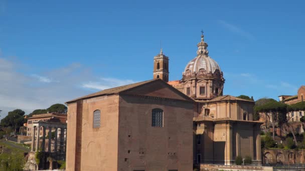 Chiesa Dei Santi Luca Martina Roma Italia — Video Stock