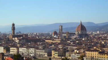 Floransa İtalya. Michelangelo Meydanı'ndan görünümü