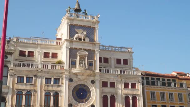 Сан Марко Clocktower Італія Венеція — стокове відео